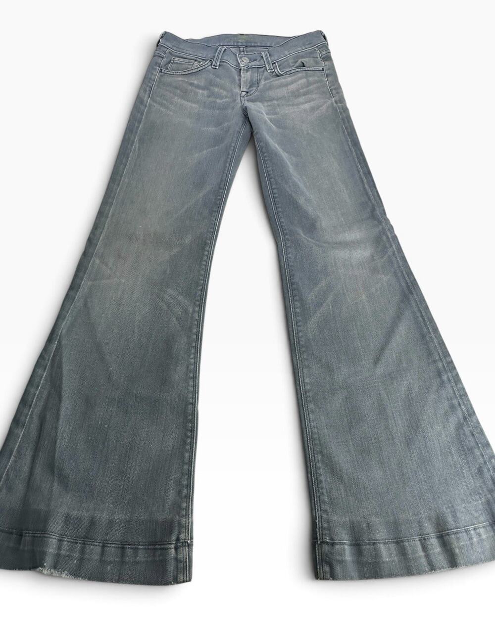 7 Seven For All Mankind Lowrise Ginger Flare Jeans Womens 25 Wide Leg
